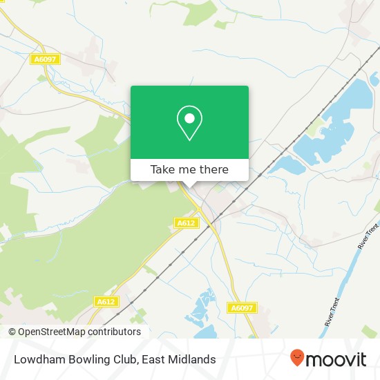 Lowdham Bowling Club map