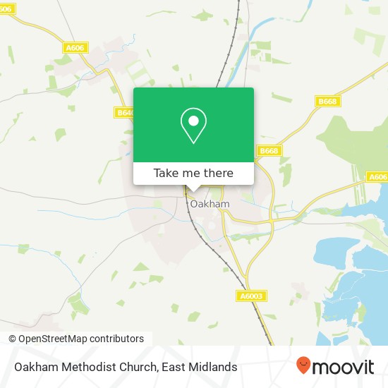 Oakham Methodist Church map