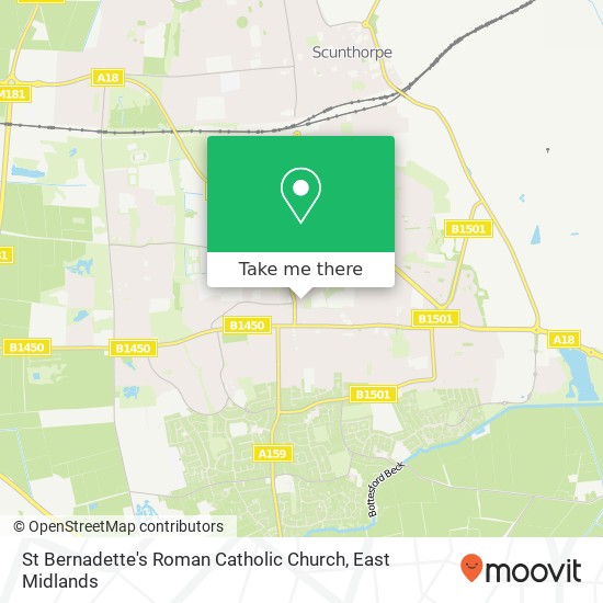 St Bernadette's Roman Catholic Church map