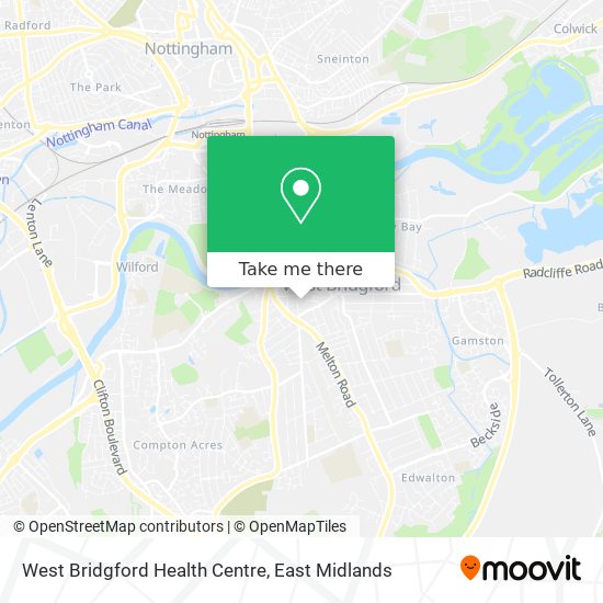 West Bridgford Health Centre map