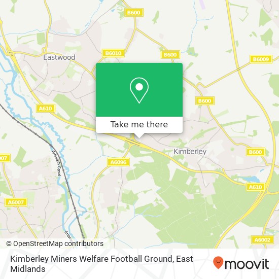 Kimberley Miners Welfare Football Ground map