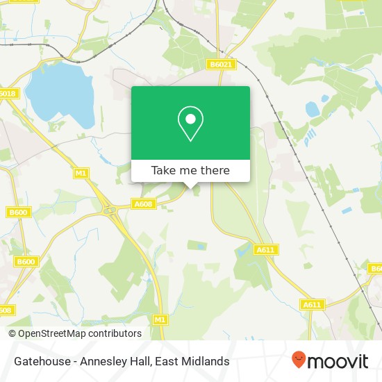 Gatehouse - Annesley Hall map