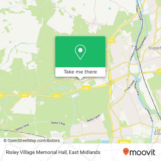 Risley Village Memorial Hall map