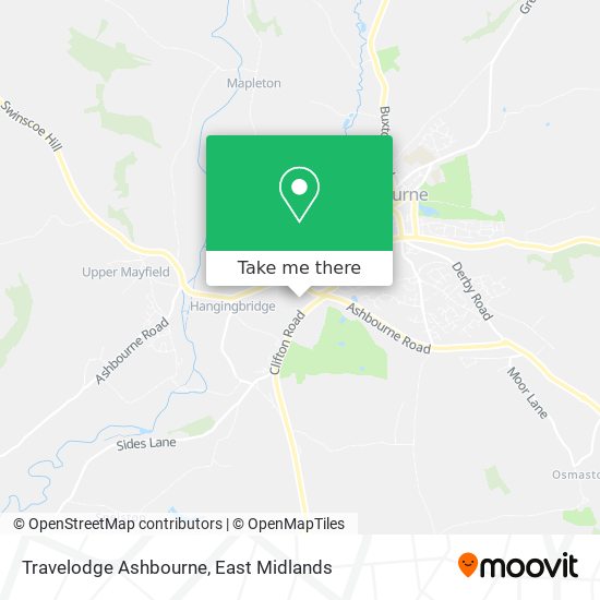 Travelodge Ashbourne map