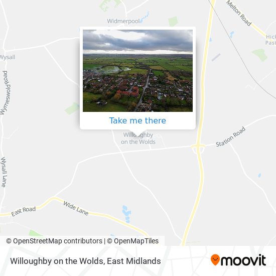 Willoughby on the Wolds map