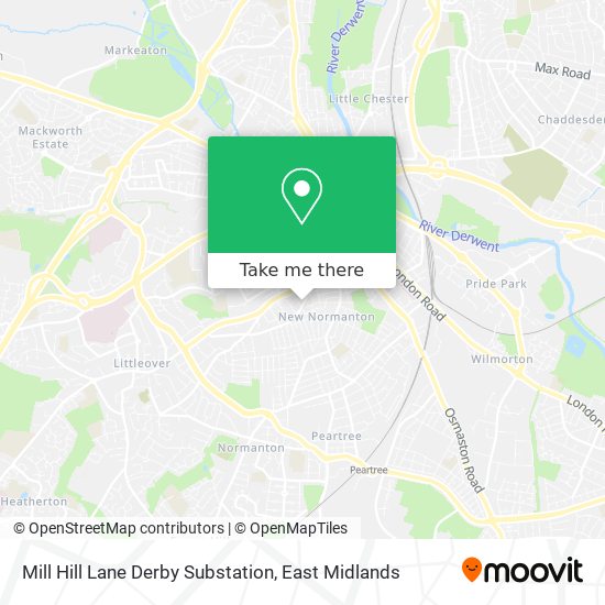 Mill Hill Lane Derby Substation map
