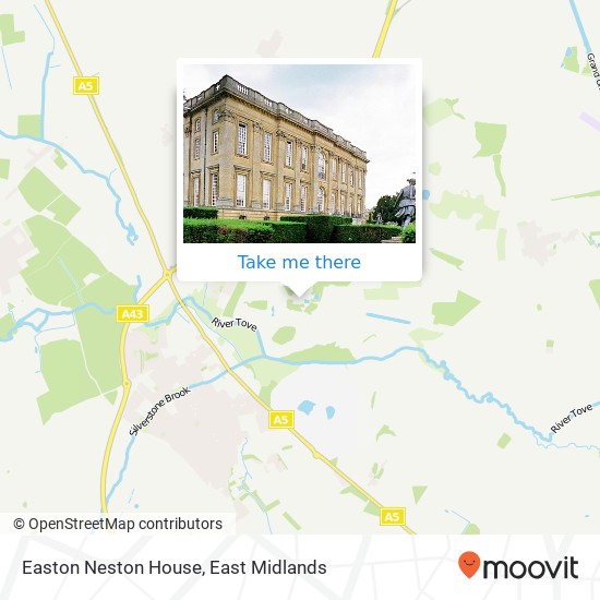 Easton Neston House map