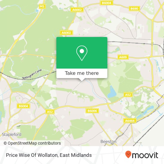 Price Wise Of Wollaton map