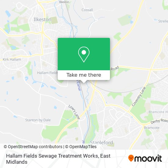 Hallam Fields Sewage Treatment Works map