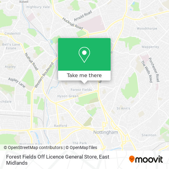 Forest Fields Off Licence General Store map