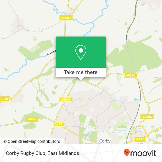 Corby Rugby Club map