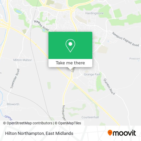 Hilton Northampton map
