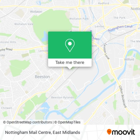 Nottingham Mail Centre map