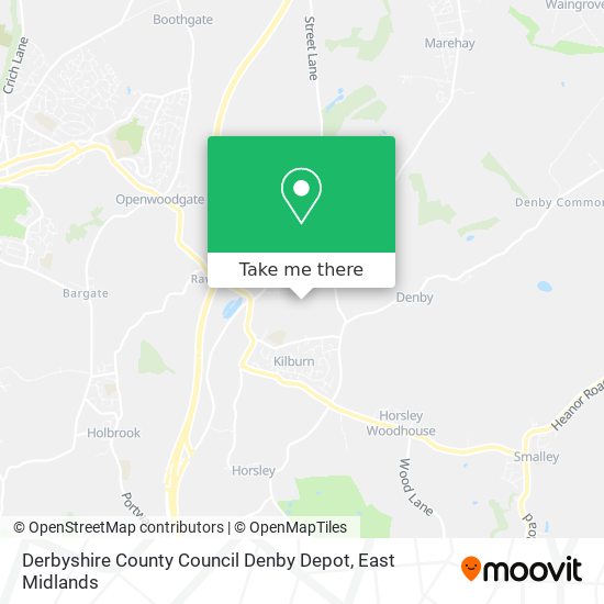 Derbyshire County Council Denby Depot map