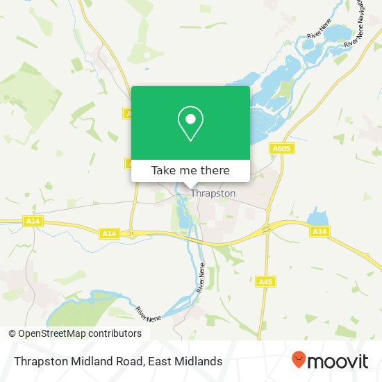 Thrapston Midland Road map