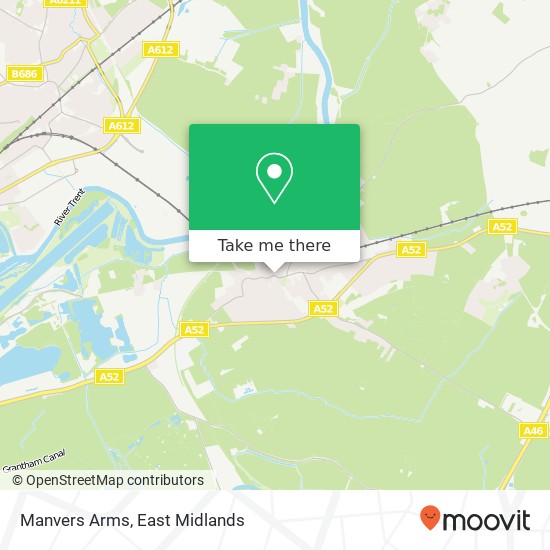 Manvers Arms map