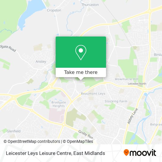 Leicester Leys Leisure Centre map