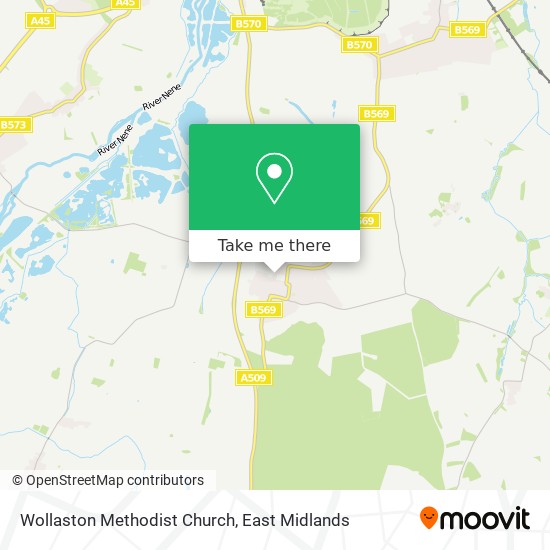 Wollaston Methodist Church map