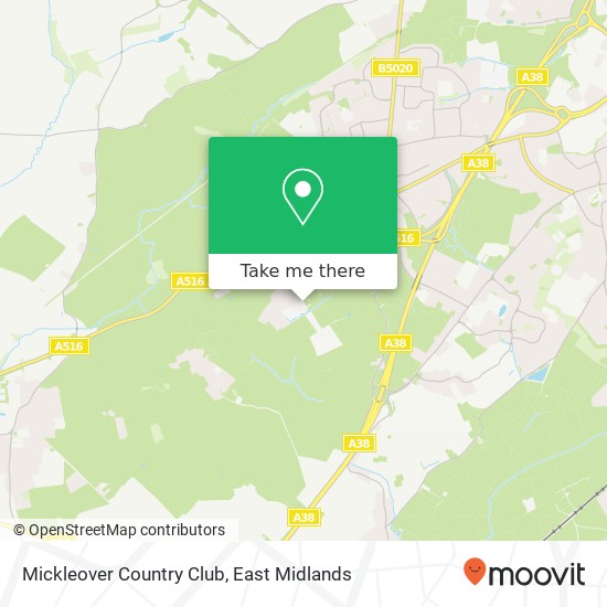 Mickleover Country Club map