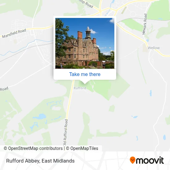 Rufford Abbey map