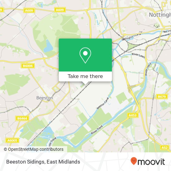 Beeston Sidings map