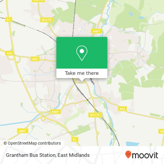 Grantham Bus Station map