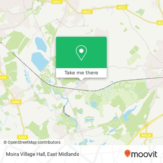 Moira Village Hall map