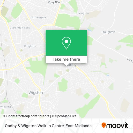 Oadby & Wigston Walk In Centre map