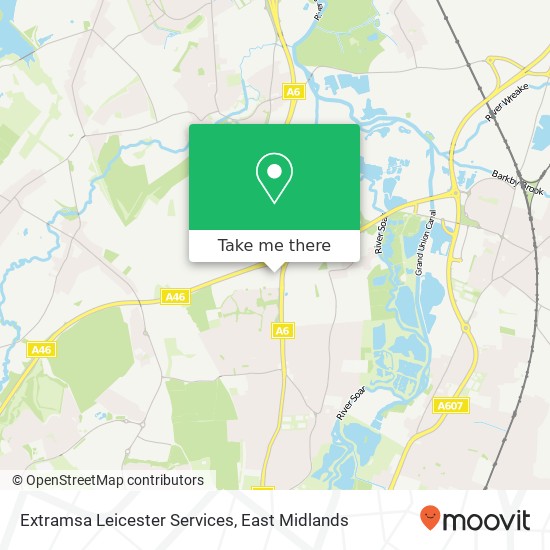 Extramsa Leicester Services map