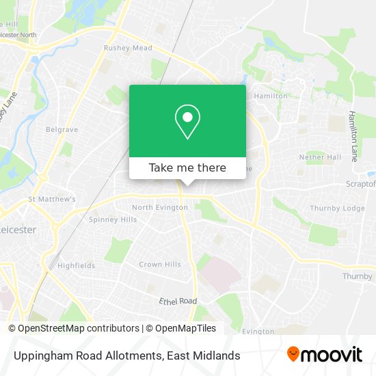 Uppingham Road Allotments map