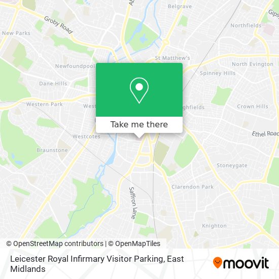 Leicester Royal Infirmary Visitor Parking map