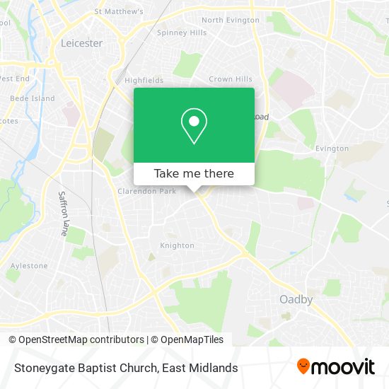 Stoneygate Baptist Church map