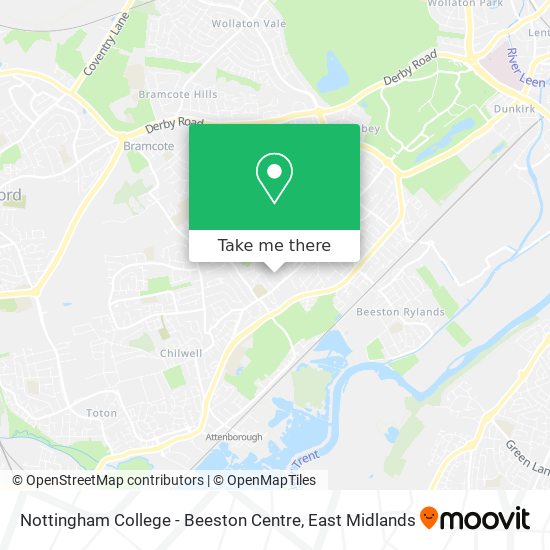 Nottingham College - Beeston Centre map