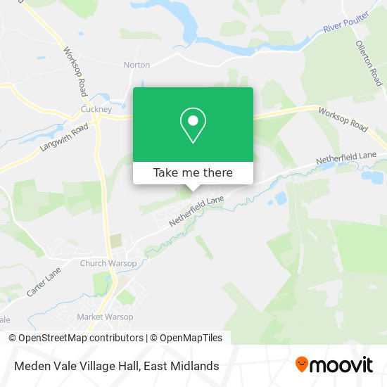 Meden Vale Village Hall map