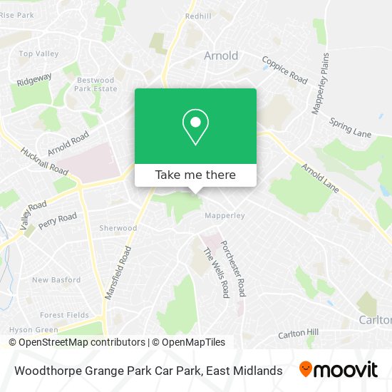 Woodthorpe Grange Park Map How To Get To Woodthorpe Grange Park Car Park In Nottingham By Bus, Light  Rail Or Train?