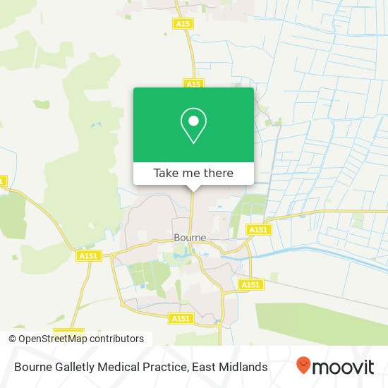 Bourne Galletly Medical Practice map