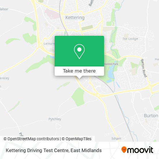 Kettering Driving Test Centre map