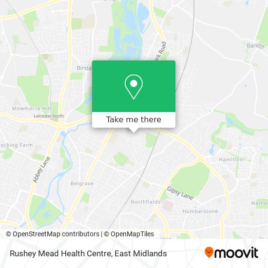 Rushey Mead Health Centre map