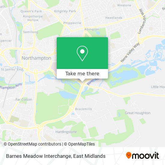 Barnes Meadow Interchange map