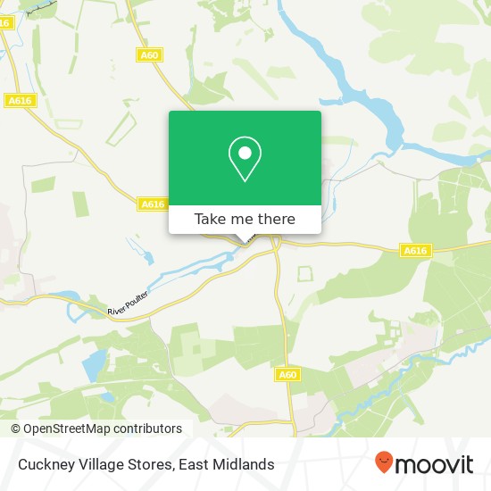 Cuckney Village Stores map
