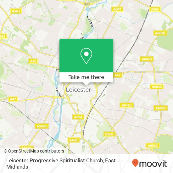 Leicester Progressive Spiritualist Church map