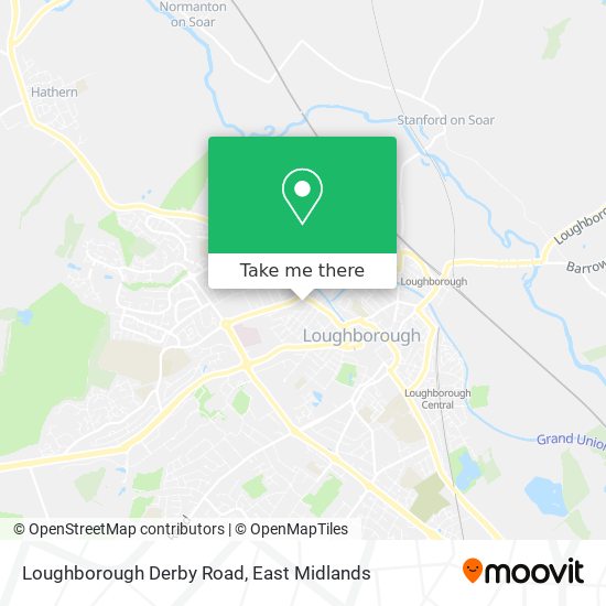 Loughborough Derby Road map