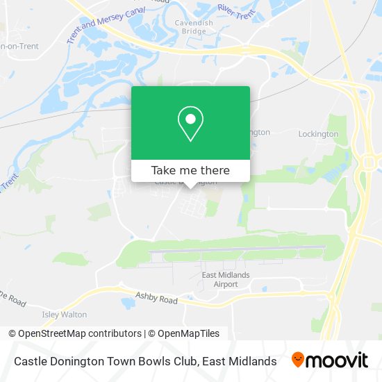 Castle Donington Town Bowls Club map