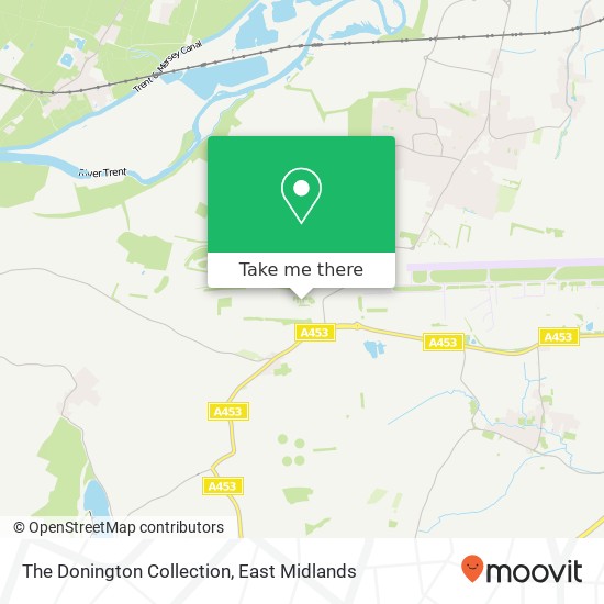 The Donington Collection map