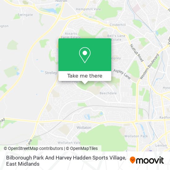 Bilborough Park And Harvey Hadden Sports Village map