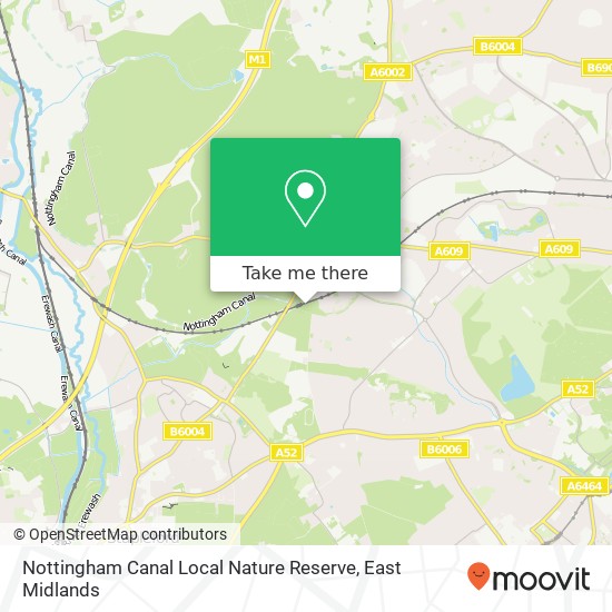 Nottingham Canal Local Nature Reserve map