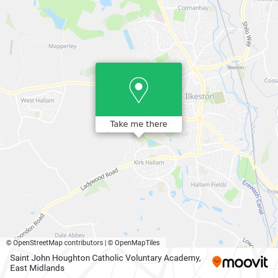Saint John Houghton Catholic Voluntary Academy map