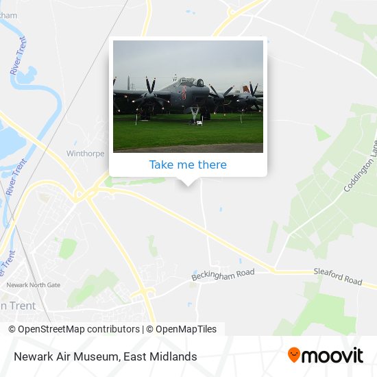 Newark Air Museum map