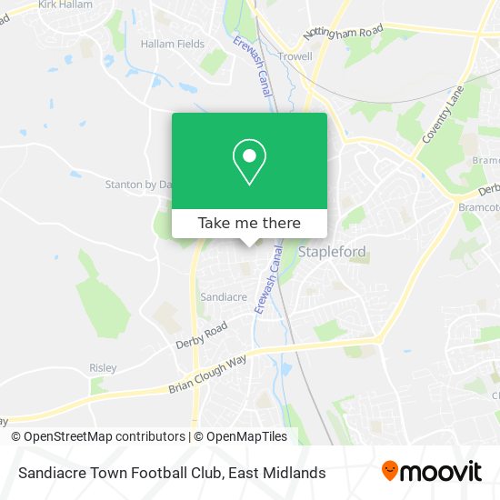 Sandiacre Town Football Club map