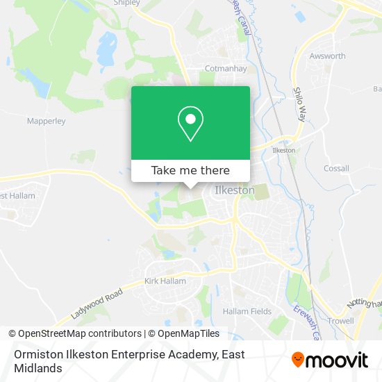 Ormiston Ilkeston Enterprise Academy map